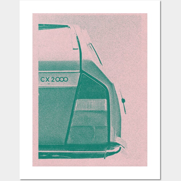 Citroen CX 2000 / Vintage Styled Duotone Art Print Wall Art by unknown_pleasures